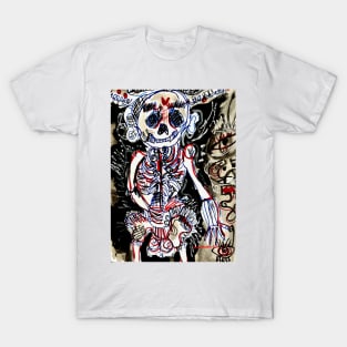 Mexican  Folk Skeleton T-Shirt